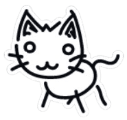 2D Kitty Sticker