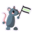 Agender Rat Sticker