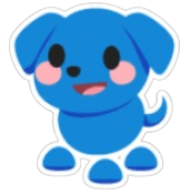 Blue Dog Sticker