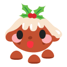 Christmas Pudding Pup Sticker