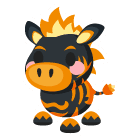 Flaming Zebra Sticker