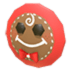 Gingerbread Face Flying Disc