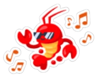 Groovy Lobster Sticker