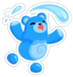 Juggling Water Moon Bear Sticker
