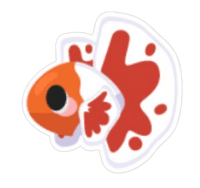 Orange Betta Fish Sticker