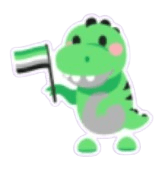 Aromantic T-Rex Sticker