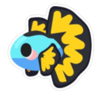 Blue Betta Fish Sticker