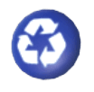 Eco Blue Recycling Bin Badge