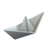 Eco Grey Origami Boat Hat