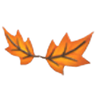 Eco Orange Maple Leaf Mustache
