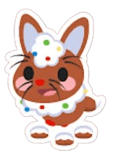 Gingerbread Hare Sticker