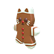 Gingerbread Kitty Throw Toy