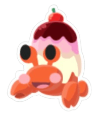Ice Cream Hermit Crab Sticker