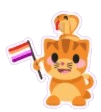 Lesbian Cat-Snake Alliance Sticker