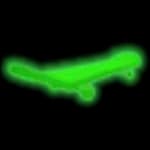 Neon Green Skateboard