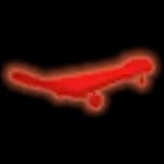 Neon Red Skateboard