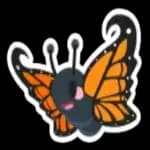 Orange Butterfly Sticker