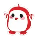 Peppermint Penguin Sticker