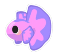 Pink Betta Fish Sticker