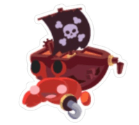 Pirate Hermit Crab Sticker