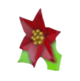 Poinsettia Hair Clip