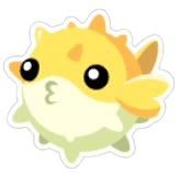 Puckered Up Pufferfish Sticker
