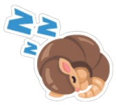 Sleepy Armadillo Sticker