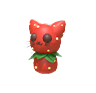 Strawberry Kitty Throw Toy