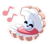 Very Happy Clam Sticker