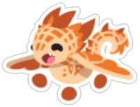 Waffle Wyrm Sticker