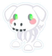 White Skeleton Dog Sticker