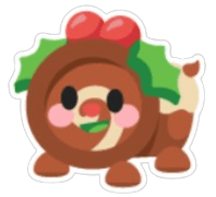 Yule Log Dog Sticker