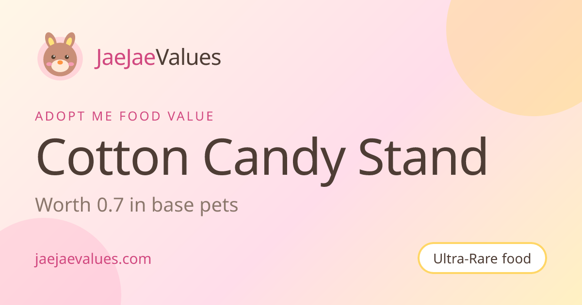 Cotton Candy Stand Value in Adopt Me 2026 | JaeJaeValues
