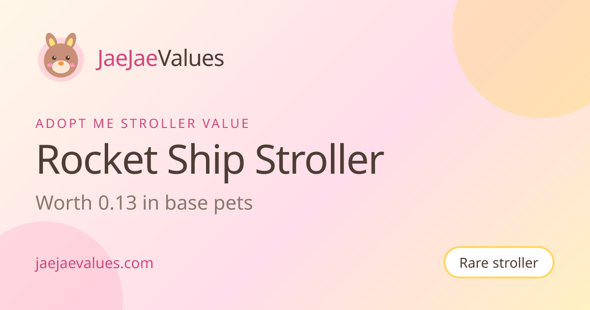 Rocket Ship Stroller Value in Adopt Me 2026 | JaeJaeValues