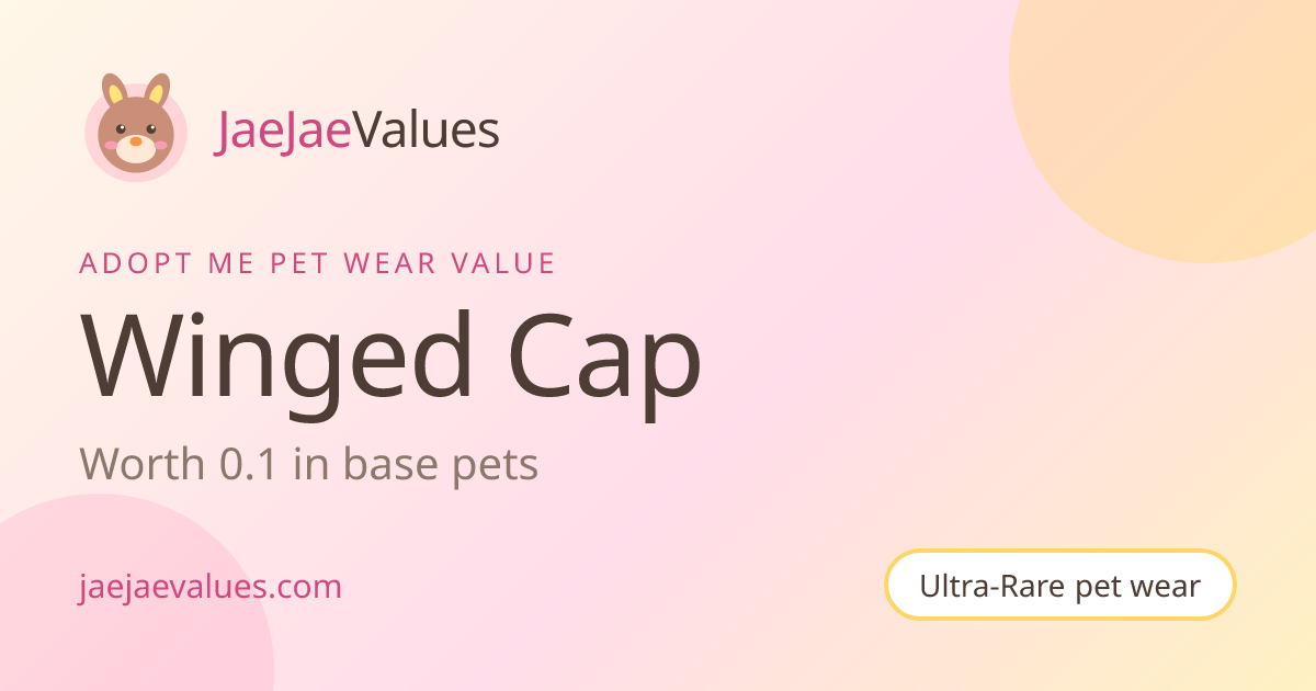 Winged Cap Value in Adopt Me 2026 | JaeJaeValues
